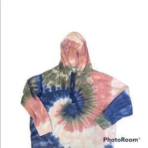 Old Navy tie dyed shorty hoodie large